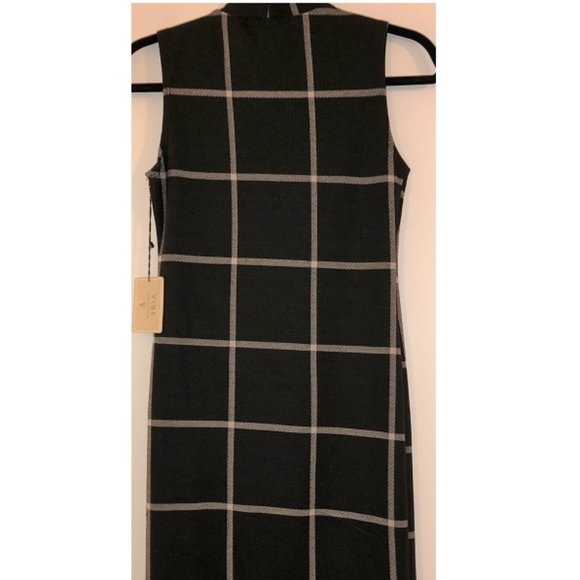 Black Checkered Work Dress - Picture 2 of 2